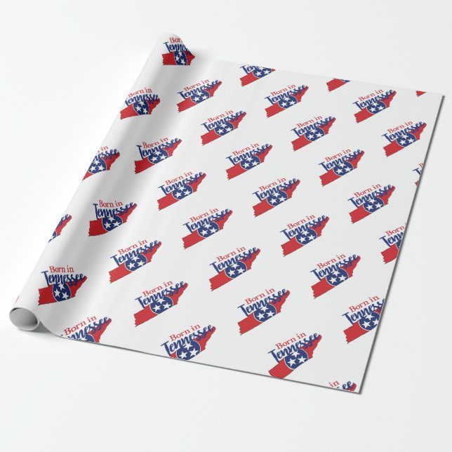 Papel De Regalo Nacido en los Símbolos Estatales de Tennessee, est (Desenrollado)