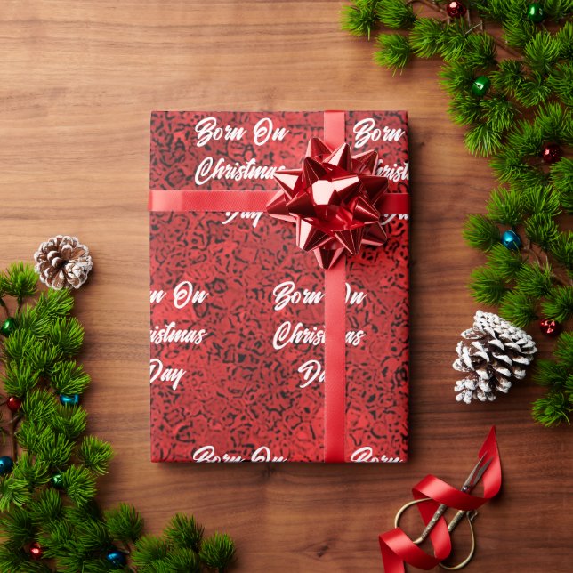 Papel de Regalo Nacido en Navidad (Regalo de vacaciones)