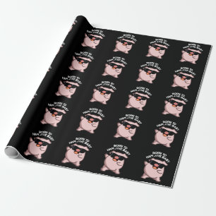Papel De Regalo Nacido Para Ham Jive Bebé Chiste Cerdo Divertido F