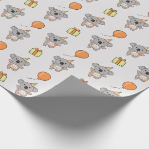 Papel De Regalo Nacimiento Animal Cute Koala Niños Fiesta de cumpl