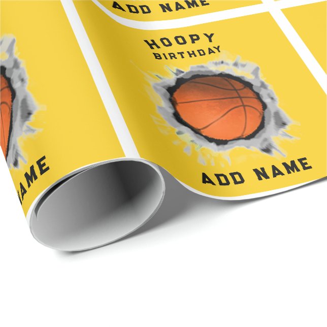Papel De Regalo Nacimiento Creativo de Baloncesto (Esquina del rollo)