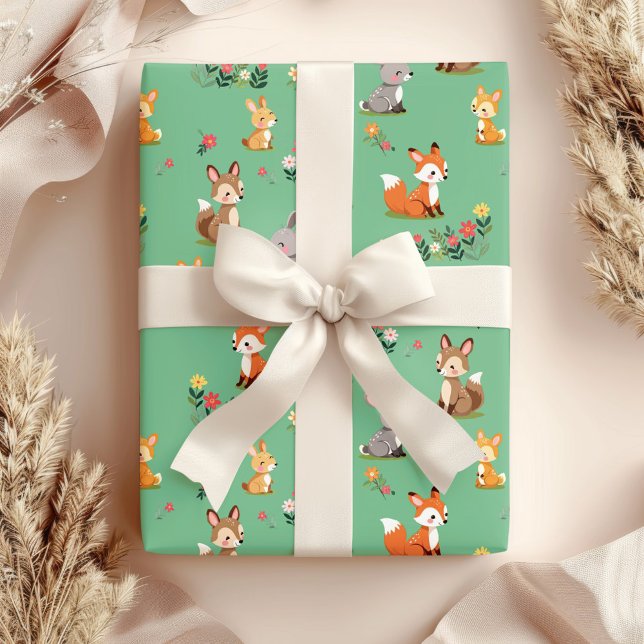 Papel De Regalo Nacimiento de animales de Cute Woodland (Subido por el creador)