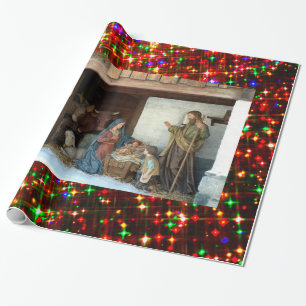 Papel De Regalo Nacimiento de Jesús, María y José