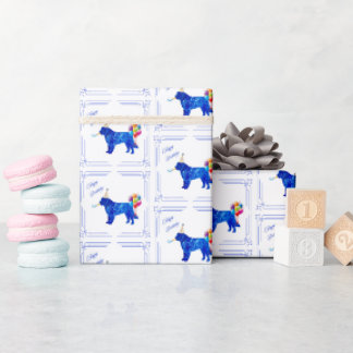 Papel De Regalo Nacimiento de perros de Terranova