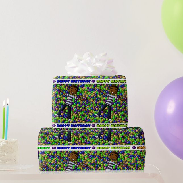 Papel De Regalo Nacimiento de un niño afroamericano (Regalos de fiesta)