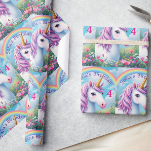 Papel De Regalo Nacimiento del arcoiris de la edad y nombre de Chi