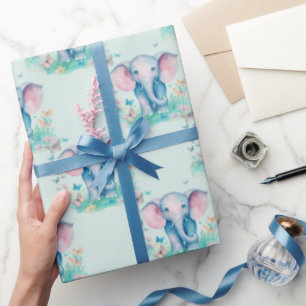 Papel De Regalo Nacimiento del niño elefante