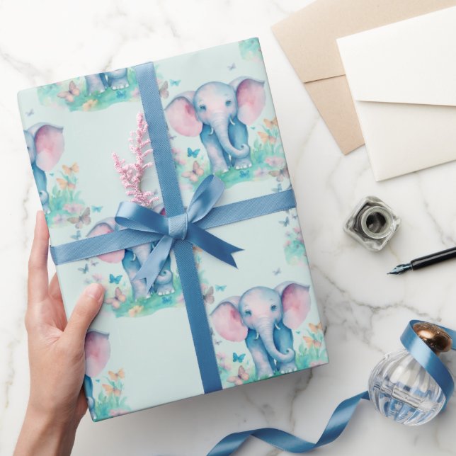 Papel De Regalo Nacimiento del niño elefante (Regalar)