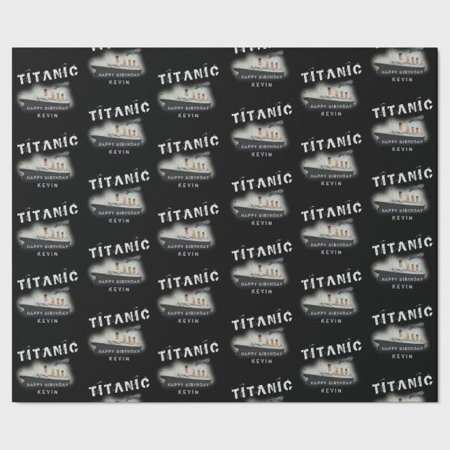 Papel De Regalo Nacimiento Nombre Personalizado Titanic (Costura)