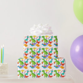 Papel De Regalo Nacimiento personalizado de los dinosaurios infant