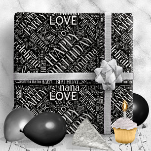 Papel De Regalo Nacimiento Word Cloud Grandma Silver ID276