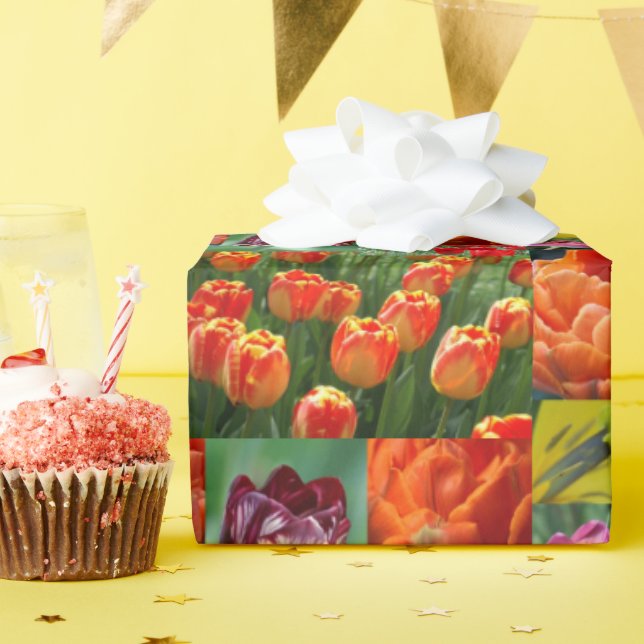 Papel De Regalo nada más que tulipanes (Fiesta de cumpleaños )