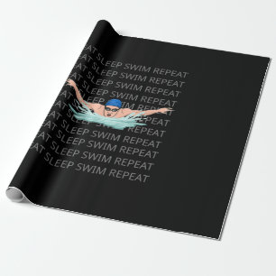 Papel De Regalo Nadadora Amor Divertido Natación Niño Deporte