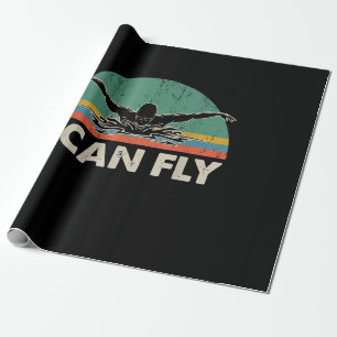 Papel De Regalo Nadando Puedo Volar Divertidos Regalos De Natación