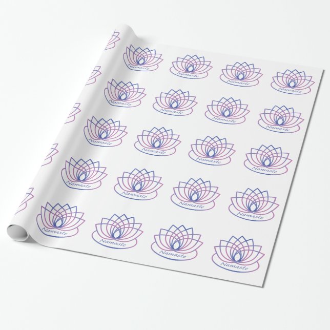 Papel De Regalo Namaste Purple and Pink Lotus Flower (Desenrollado)