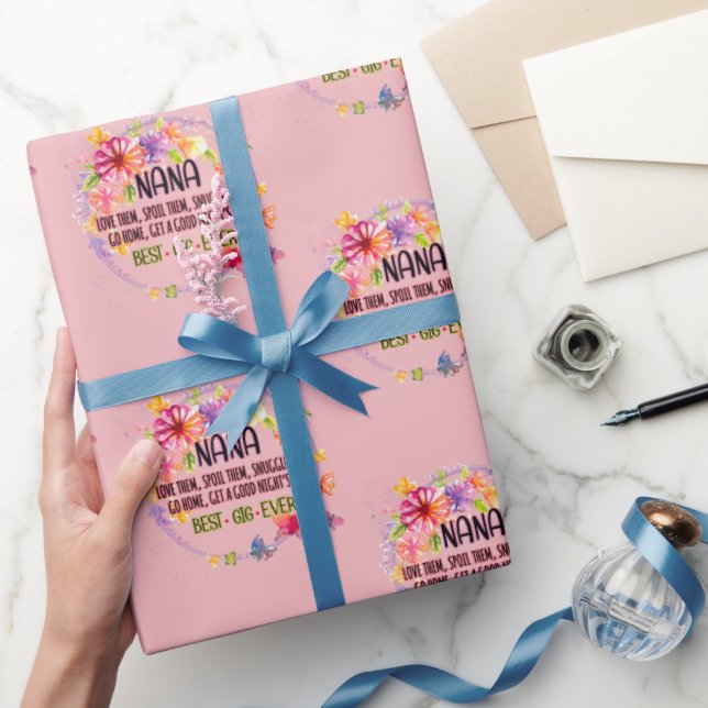 Papel De Regalo Nana Los Ama Malograrlos Los Acurruca. (Regalar)
