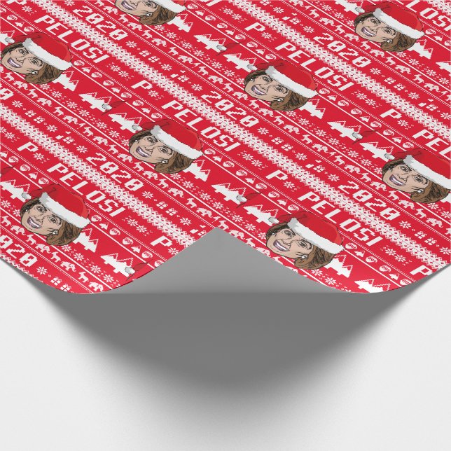 Papel De Regalo Nancy Pelosi 2020 Navidades feos (Esquina)