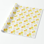Papel De Regalo Naranja amarillo estilizado de color Marigold llam<br><div class="desc">Papel de envoltura de boda bonito ideal para envolver un regalo muy especial a las recién casadas o para envolver favores matrimoniales. Sencilla acuarela de color marrón estilo flor boda regalo papel de envoltura. Personalizar con nombre de novia y novio y fecha o saludo de boda. Únicamente pintado en acuarelas...</div>