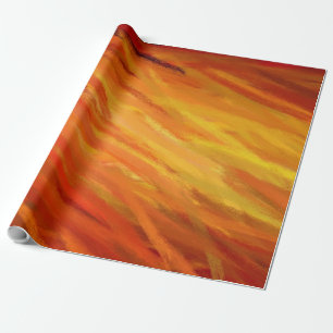 Papel De Regalo Naranja amarillo Resumen Pintura de arte