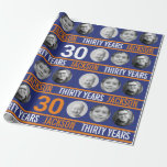 Papel De Regalo naranja azul oscuro cumpleaños 30 de foto<br><div class="desc">Papel de envoltura para fotos de cumpleaños azul marino y naranja contrastante. personalizar de papel de envoltura gráfica con su propio nombre y tres fotos de su chica o niño de cumpleaños. Hay otros artículos coincidentes disponibles. Diseño único de Sarah Trett para www.mylittleeden.com</div>