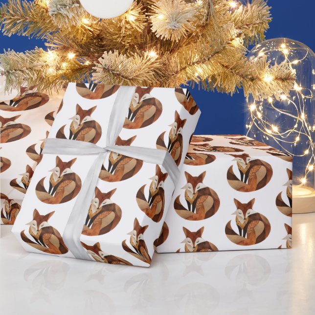 Papel De Regalo Naranja Brown Cream Fox (Vacaciones)