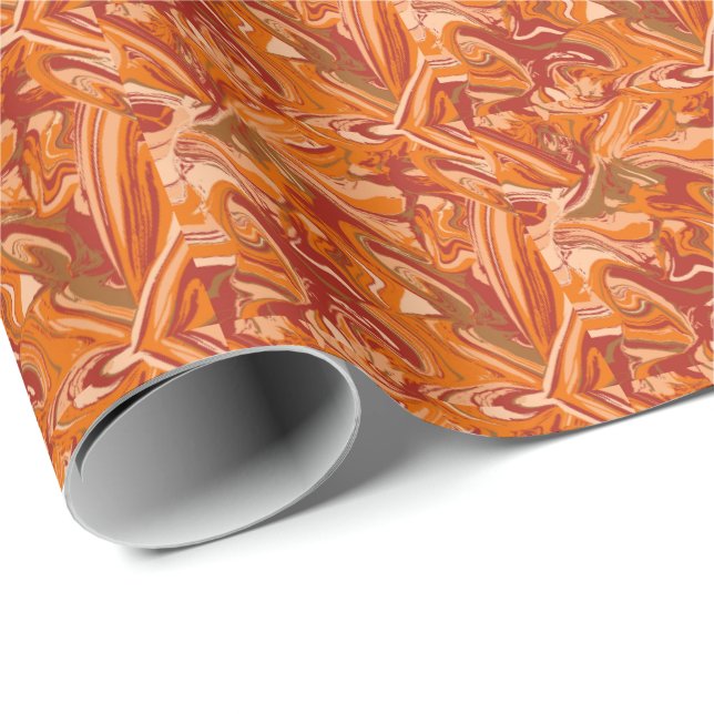 Papel De Regalo Naranja Cake (Esquina del rollo)