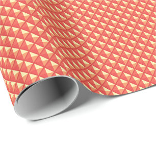 Papel De Regalo Naranja coral, aspecto de esmalte, rejilla con tac