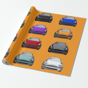 Papel De Regalo Naranja de coches SUV de vehículos eléctricos de v