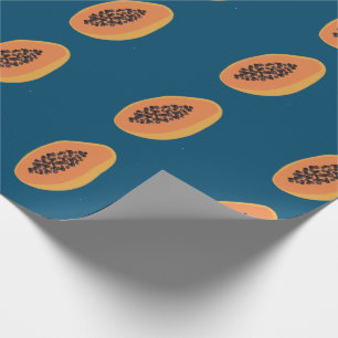 Papel De Regalo Naranja de diversión de papaya tropical