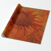 Naranja de la cosecha del girasol Decoupage de la