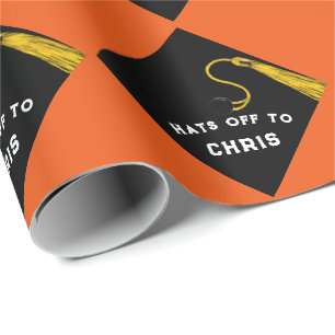 Papel De Regalo Naranja de regalo de graduación