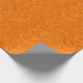 Papel De Regalo Naranja del damasco del otoño
