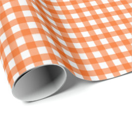 Papel De Regalo Naranja| Libro Blanco de Gingham