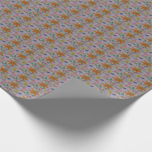 Papel De Regalo Naranja Lily