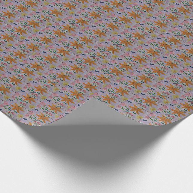 Papel De Regalo Naranja Lily (Esquina)