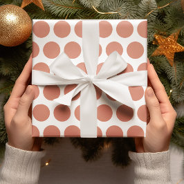 Papel De Regalo Naranja moderno: Polka Dots Navidades