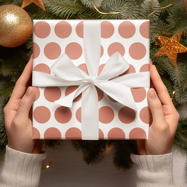 Papel De Regalo Naranja moderno: Polka Dots Navidades (Subido por el creador)