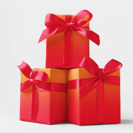 Papel De Regalo Naranja moderno y Ombre rojo