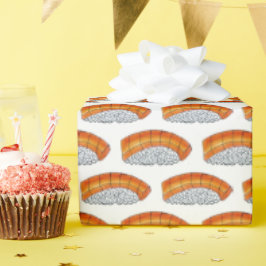 Papel De Regalo Naranja nigiri Salmon Sushi comida japonesa Japón