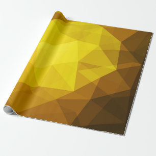 Papel De Regalo Naranja oscuro poligonal. Una ilustración de color