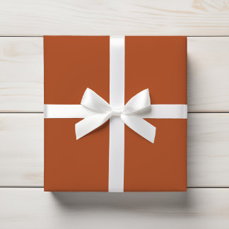 Papel De Regalo Naranja quemado Rústico Rust Earthy Solid