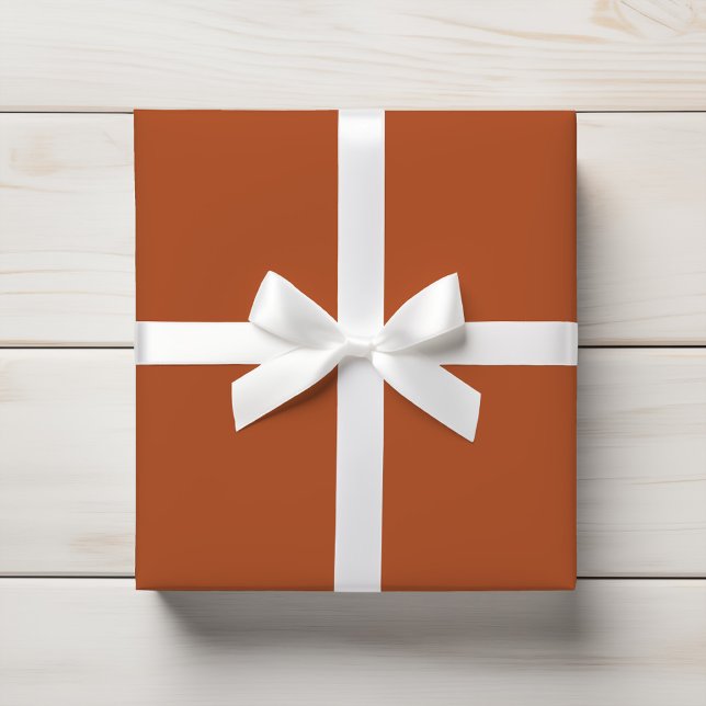 Papel De Regalo Naranja quemado Rústico Rust Earthy Solid (Subido por el creador)