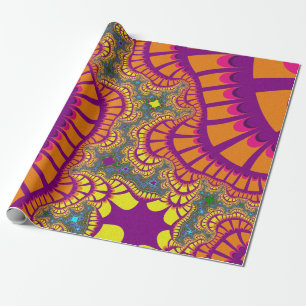 Papel De Regalo Naranja Rainbow Remix