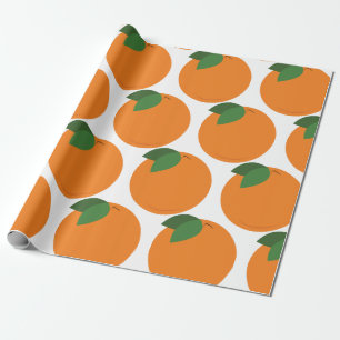 Papel De Regalo Naranja redondo