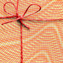 Papel De Regalo Naranja rojo Moiré Stripes Ilusión óptica Resumen