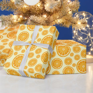 Papel De Regalo Naranja Slice Citrus