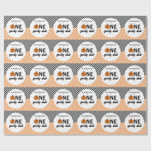 Papel De Regalo Naranja Un Tipo Espeluznante Cumpleaños 1 Hallowee