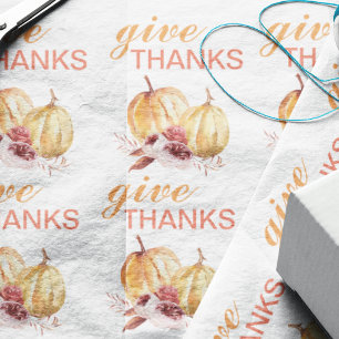 Papel De Regalo Naranja y Red de moda dan gracias y calabaza