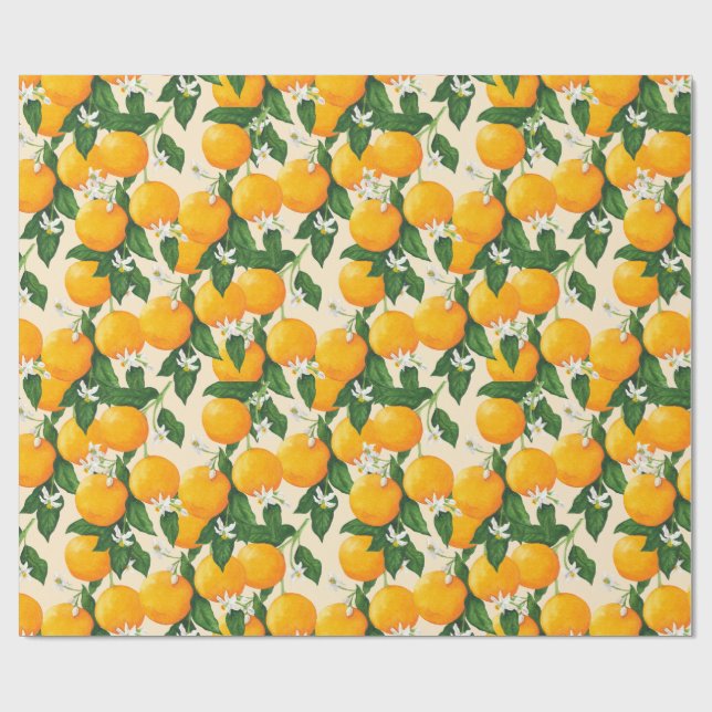 Papel De Regalo Naranjas (Superficie plana)
