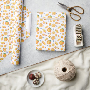 Papel De Regalo Naranjas de Watercolor Citrus